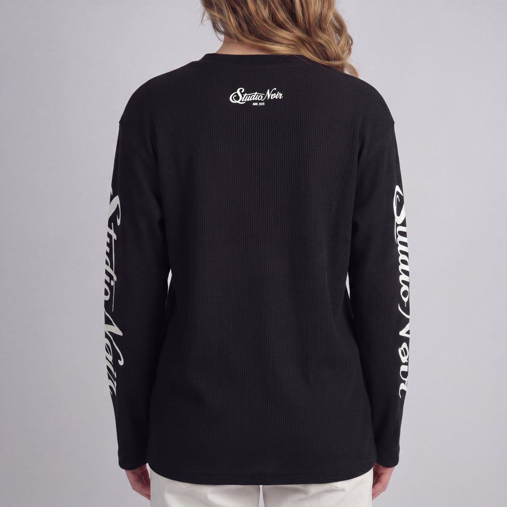 Oversized wafel longsleeve