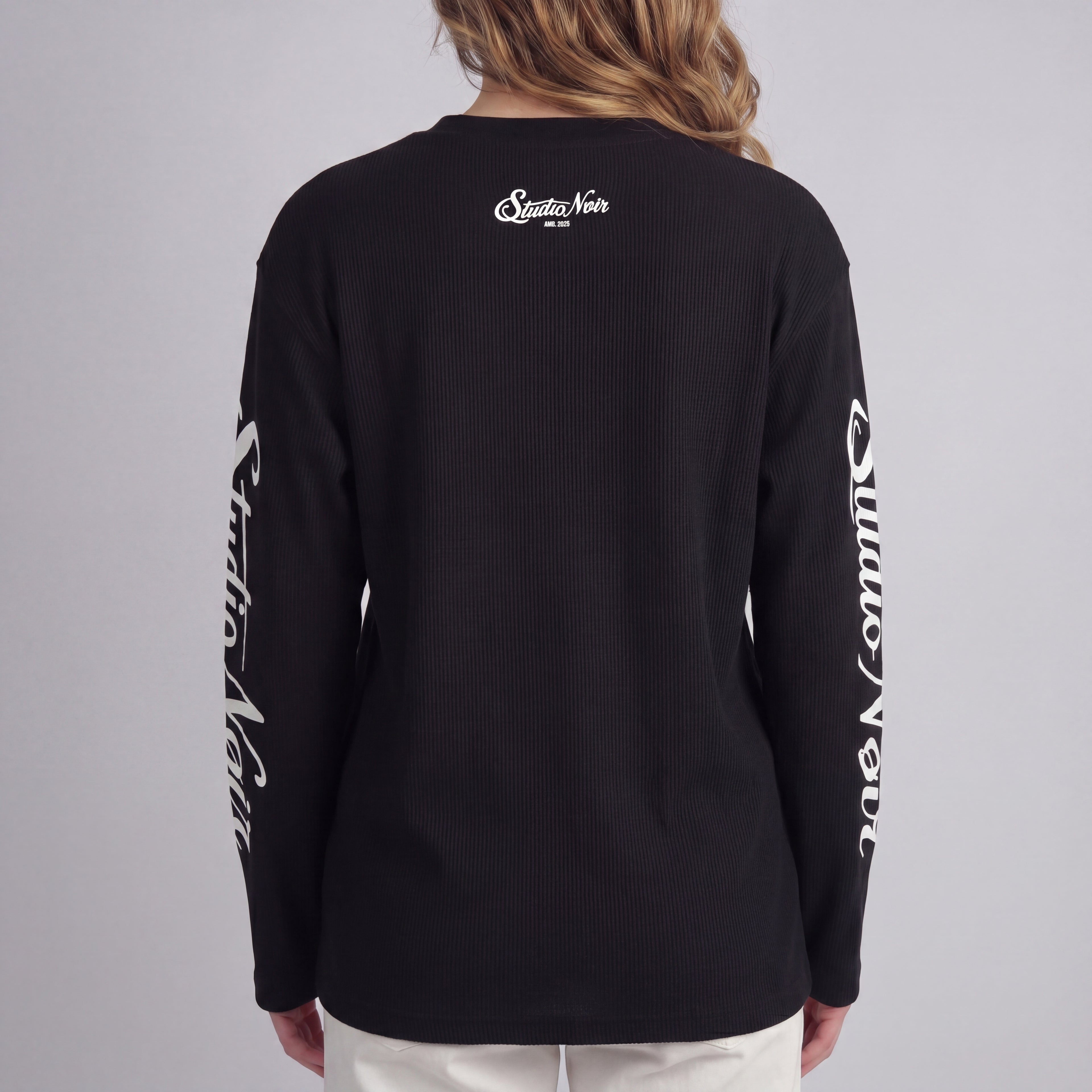 Oversized wafel longsleeve