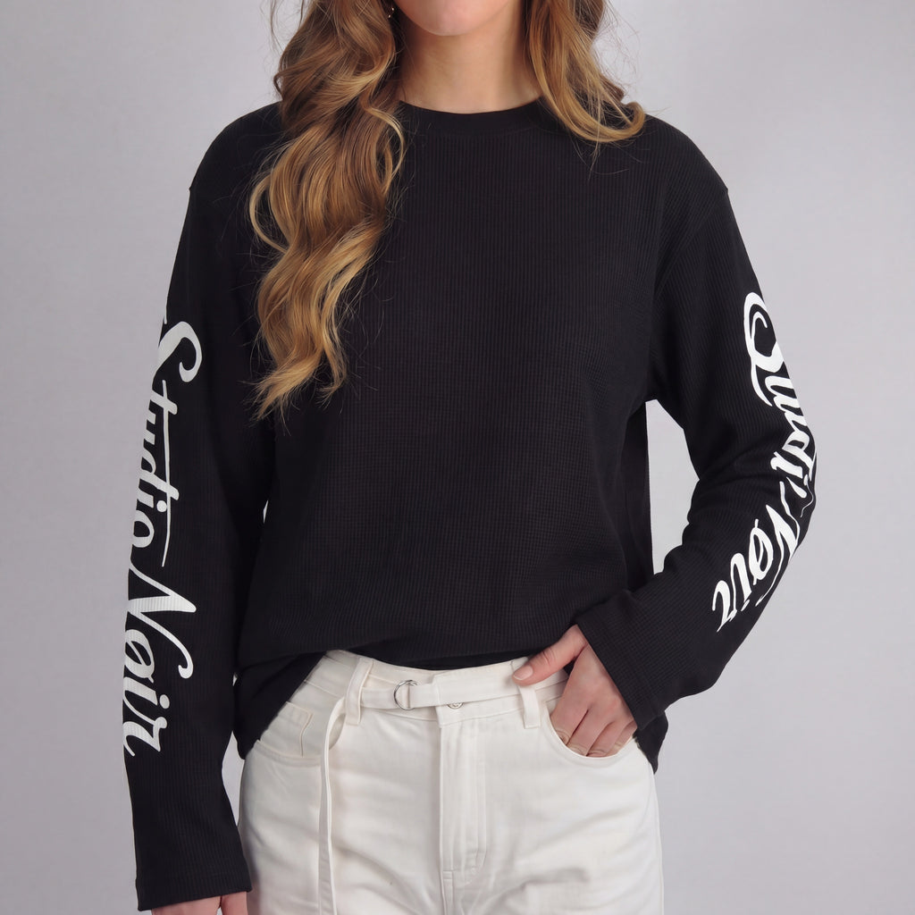 Oversized wafel longsleeve
